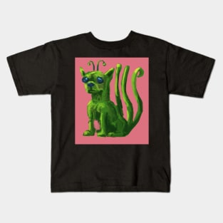 Green alien dog Kids T-Shirt